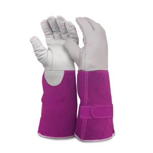 Gants de soudage TIG en cuir de chèvre et croûte de cuir de vache, ignifuges et résistants à la chaleur, pour la lutte contre les incendies - Vente en gros - Product Image 3