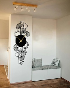 Horloge murale longue et élégante noire de qualité supérieure, idéale pour la maison, le bureau, l'hôtel et les intérieurs contemporains, fabriquée à la main en Inde - Product Image 4