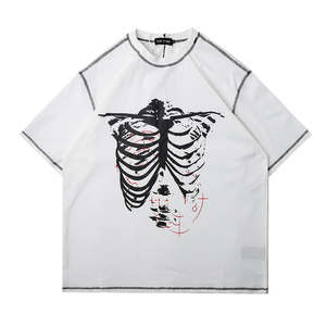 T-shirt surdimensionné épais 100% coton pour homme, t-shirt en coton lourd de haute qualité, design de logo personnalisé - Product Image 5