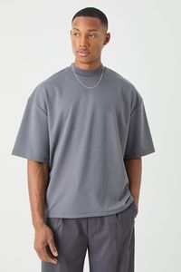 Camiseta de hombre oversize de corte holgado con hombros caídos, manga corta, de algodón, estilo casual y streetwear - Product Image 4