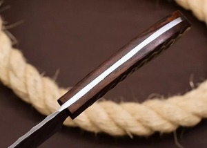 Cuchillo de carnicero y verdurero de acero al carbono forjado a mano con mango de madera, grosor de 0.6 mm - Product Image 2