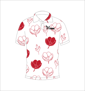 เสื้อโปโลลายกุหลาบ พิมพ์ลายตามสั่ง เสื้อกอล์ฟแขนสั้น เสื้อผ้ากีฬาทีมลำลอง - Product Image 3