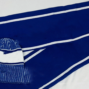 Conjunto de Gorro y Bufanda de Punto Jacquard con Logotipo Personalizado de la Hermandad Alpha Phi Beta, Unisex, Largo, para Invierno, 100% Acrílico - Product Image 3