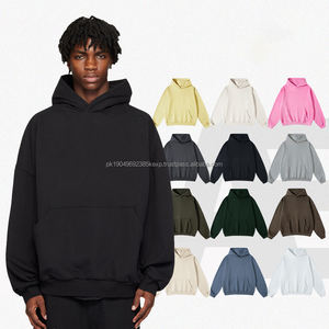 Ropa al por mayor personalizada 400 Gsm 100% sudaderas con capucha de algodón en blanco francés Terry forrado sudaderas con capucha - Product Image 1