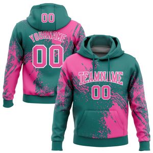 Sudadera con Capucha Personalizada para Hombre, con Estampado por Sublimación de Pinceladas, Nombre y Número, Ropa Deportiva, Poliéster, Corte Casual, Estilo Otoñal - Product Image 4
