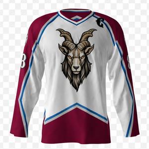 Maillot de hockey sur glace à manches longues en softshell personnalisé pas cher, 100 % polyester, broderie unisexe, personnalisable sur mesure - Product Image 2