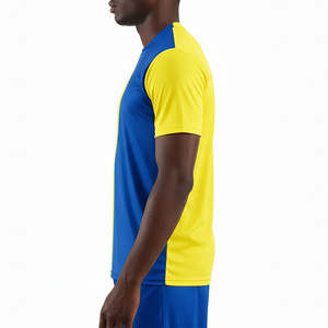 Camiseta de Fútbol Personalizada para Hombre, Transpirable, de Secado Rápido, de Malla, Manga Corta, Cuello en V, Color Personalizado, Sublimación - Product Image 1