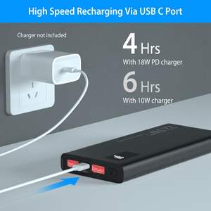 Portable <b>10000mAh</b> Power Bank 22.5W Super Fast Charging PD QC 3.0 LED Display Compatible iPhone Perfect External Battery Pack - Product Image 4