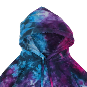 Sudadera con capucha personalizada Galaxy Tie Dye de algodón pesado, forro polar oversize, estilo urbano unisex, hombros caídos, lavado ácido - Product Image 4
