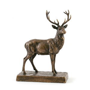 ของที่ระลึก ของขวัญ งานโลหะสั่งทำ รูปสัตว์ทองเหลืองขนาดเล็ก 3 มิติ รูปปั้นกวางทองสัมฤทธิ์ สำหรับใช้เป็นที่ทับกระดาษ - Product Image 5