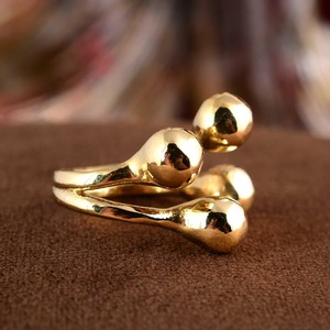 Unique Design Minimalist Bead <b>Ring</b> Boho Brass <b>Ring</b> Women 18k Gold Plated Chunky Ball Band Geometric <b>Statement</b> Wholesale/OEM/ODM - Product Image 6