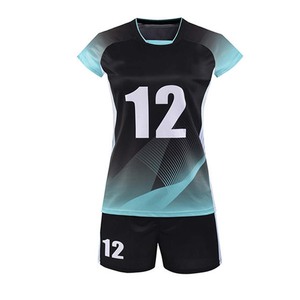 Maillots de volley-ball pour femmes, design personnalisé, création de votre propre logo, sublimation, bleu, rouge, blanc, uniformes. - Product Image 2