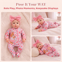 Poupée réaliste pour bébé fille Babeside Carina 20 pouces, corps en vinyle souple et tissu, poupée nouveau-né très vendue, en stock, prête à être expédiée