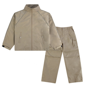 ELEGANT CORPORATION Survêtement à capuche orange sans manches pour homme, fermeture éclair, décontracté, léger, en polyester, couleur unie, coupe classique - Product Image 2