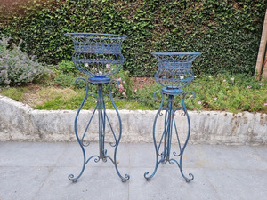 Top Trend Gold-Finished <b>Iron</b> Flower Pots Planter Kit Indoor/Outdoor <b>Garden</b> Side Table Decoration for Living Room Home Use - Product Image 6