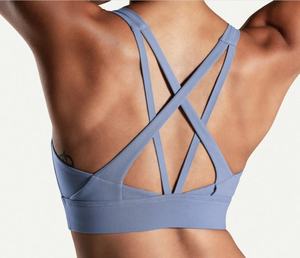 Hot Sale Custom Stretchy Lightweight Back <b>Cross</b> Strap Fitness Crop <b>Top</b> Training Sports Gym Workout Women's Yoga Bra - Product Image 6