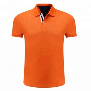 Polo de Manga Corta para Hombre, Color Naranja, Tejido de Punto, Corte Casual, Largo Regular, Diseño con Botones - Product Image 1