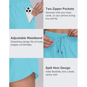 Shorts Deportivos Casuales Azules para Mujer, Transpirables, de Secado Rápido, para Correr - Product Image 5