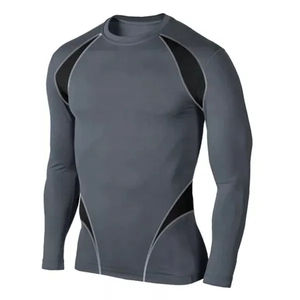 Rashguard personnalisé à manches longues en Spandex/Polyester, écologique, imperméable, séchage rapide, protection solaire pour homme, coupe ajustée - Product Image 6