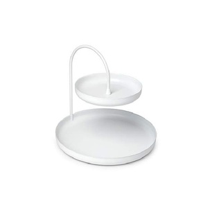 Nuevos Soportes de Metal Galvanizado de 2 Niveles para Pasteles de Boda, Bandejas Metálicas para Postres, Platos para Fiestas de Té, Pasteles de Boda y Cumpleaños - Product Image 1