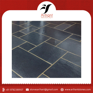 Dalles de revêtement mural extérieur en pierre calcaire noire Kota finies sur mesure, pavés et carreaux de sol pour villa, usage intérieur et extérieur - Product Image 6