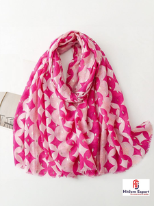 Bufanda Larga Premium de Tela Suave, Pañuelo para la Cabeza con Impresión Personalizada, Etiqueta Blanca, MOQ Bajo, Fabricante Textil OEM ODM - Product Image 4