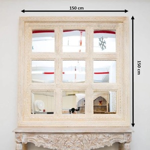 Miroir mural de style moderne pour intérieurs élégants, design en grille décorative avec un reflet lumineux et spacieux - Product Image 5