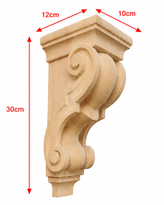 Ménsulas de Madera Maciza de Alta Calidad para Decoración del Hogar y Muebles, Piezas Clásicas de Ménsulas para Gabinetes de Cocina - Product Image 2