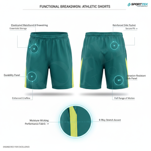 Sportswear Panel Unique Style Gym Shorts Quick Dry Custom Sublimation Design Training <b>Elastic</b> Waist Athletic Workout Shorts - Product Image 2