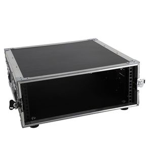 Armoire pour équipement DJ à double porte, 19 pouces, 4U, monocouche, noir et argent, pour utilisation dans le salon - Product Image 4