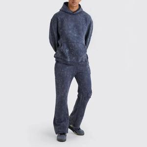 Survêtement vintage surdimensionné en coton délavé à l'acide de haute qualité pour homme, style cycliste, effet vieilli - Product Image 3