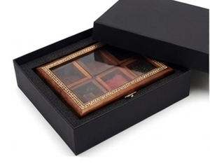 Boîte à épices en bois avec 6 compartiments, organisateur de rangement anti-poussière pour la cuisine, design rectangulaire de style antique - Product Image 6