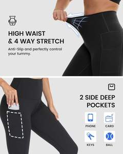 Leggings de sport pour femmes extensibles dans 4 directions |   Vêtements de sport avec logo personnalisé |   Collants de sport tendance de haute qualité en gros - Product Image 5