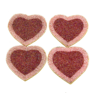 Premium Minimalist Bohemian Design <b>Beaded</b> Glass <b>Coasters</b> Non-Slip Base for Dining Table Handcrafted Premium Craftsmanship - Product Image 6