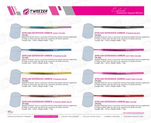 Espejo de maquillaje de pestañas de belleza de acero inoxidable profesional para extensiones de pestañas gran cantidad disponible en todos los colores - Product Image 3