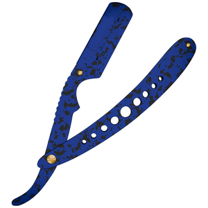 Navaja de Afeitar Profesional Plegable de Acero Inoxidable, Diseño Camuflaje Azul, Cuchilla de Barbería, Logotipo Personalizado, Proveedor Mayorista OEM ODM - Product Image 5