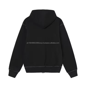 เสื้อฮู้ดแบบมีซิปสองชั้นสำหรับฤดูหนาวผ้าโพลีเอสเตอร์/ ผ้าฝ้ายปักโลโก้ที่กำหนดเองได้ - Product Image 2