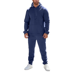 Sudadera con capucha para hombre, conjunto de chándal, sudaderas deportivas de Color sólido, pantalones de chándal para correr, Fitness, maternidad, ropa deportiva de invierno - Product Image 5