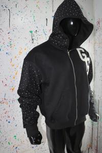 เสื้อฮู้ดดี้ผู้ชาย GG สีสันตามสั่ง ซิป ผ้าฝ้าย 100% สำหรับฤดูหนาว - Product Image 5