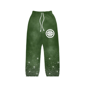Survêtements pour hommes de qualité supérieure avec strass, 100% coton, col à capuche, fermeture éclair, survêtements streetwear, logo brodé - Product Image 2