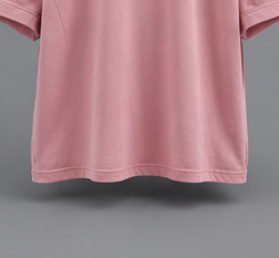 T-shirt rose uni surdimensionné pour homme, manches courtes, col rond, design superposé, style streetwear - Product Image 6