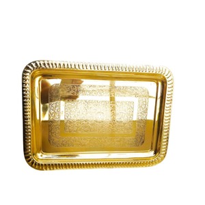 Eye <b>Catching</b> Food Grade Stainless Steel Tray for Serving Classic Rectangular Metal Serving Tray - Product Image 4