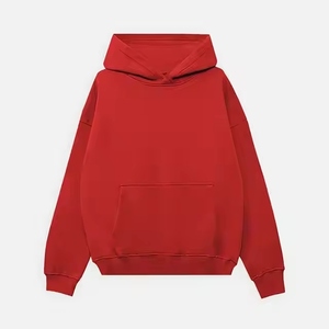 Sudadera con capucha negra extragrande de alta calidad para hombre, logotipo personalizado, 100% algodón polar, sudadera gruesa de 400 GSM - Product Image 5