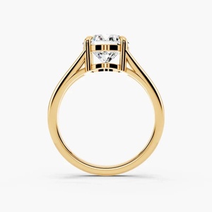 Anillo de Compromiso Solitario con Diamante Cultivado en Laboratorio, Certificado IGI, con Aro Dividido, en Oro de 10K/14K/18K, Plata 925/935, Bañado en Rodio - Regalo de Boda - Product Image 2