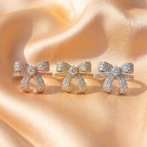 Bague en or jaune massif 18 carats avec diamants naturels ronds, design romantique, qualité supérieure, directement de l'usine, pour femme, mariage - Product Image 5