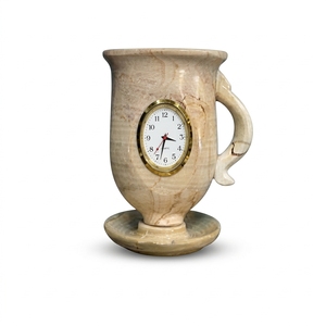 Reloj de Escritorio de Cerámica con Diseño de Logotipo Personalizado, con Movimiento de Cuarzo Analógico y Función de Tiempo Atómico - Product Image 1