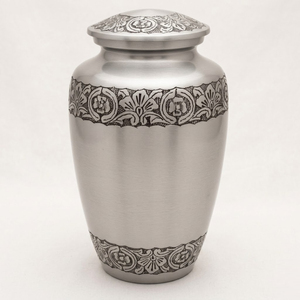 Urne funéraire artisanale en laiton de qualité supérieure pour cendres humaines adultes, élégante urne commémorative verte émaillée avec motif de feuille gravé - Product Image 6