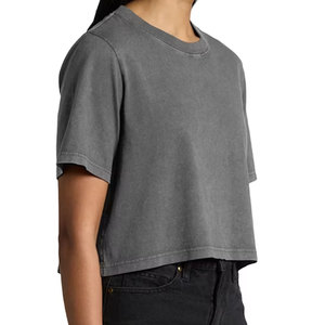 Personalized <b>White</b> Crop Top T-<b>Shirt</b> Loose Fit Drop Shoulder Custom Photo Text Logo Brand Cropped <b>Shirt</b> - Product Image 6