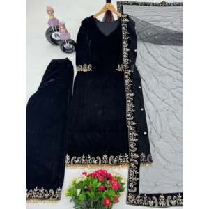 Ensemble de costume de fête pour femmes avec haut Plazzo Dupatta - Product Image 3