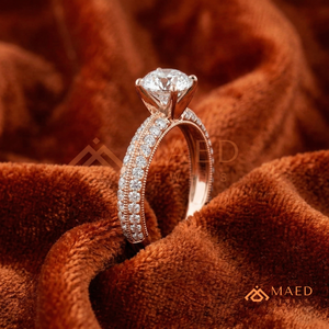 Rose Gold Plated Marquise Cut Engagement <b>Ring</b> Women Double Pave Band Milgrain American Diamond <b>CZ</b> Wedding <b>Ring</b> - Product Image 2